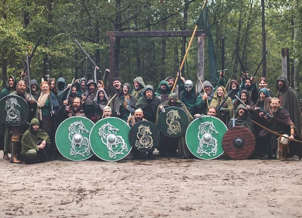 Group shot of the rangers is back and somehow the only official picture I found my way into this year. Next year I will have to put some effort into finding a camera!I’d say we look mighty awesome! @weekendwarriorexperience@instagram.com fellandfair weekendwarriorexperience larp