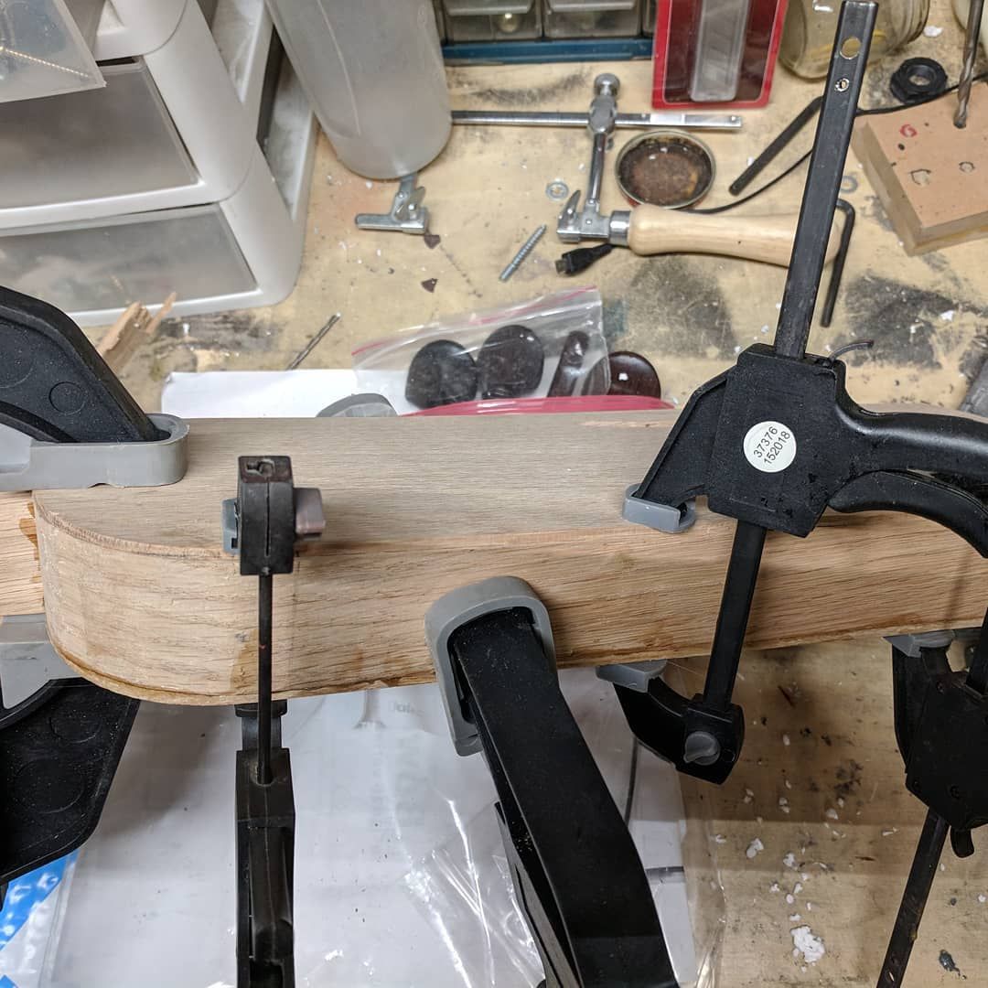 Well 10 or so failures later… I finally got close enough!!! Now I’ve learned all about spring back and going with the grain! No complaints, I learned stuff! bowedlyre woodworking wip