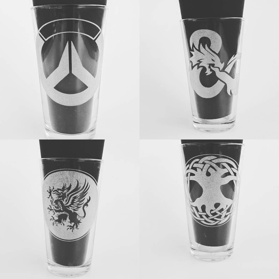Geeky glasses part 2! laseretched lasercut overwatch dnd celtic greywarden