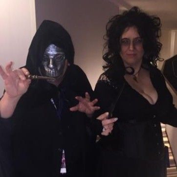 Last night was deatheater night! Wow that was fun me and the lovely Belatrix ran around hunting muggles and wayeard Hogwarts students! harrypotter harrypottercosplay Today is Blackwall, finally (long story to come)!