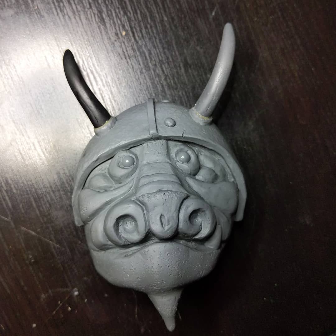 First pull for my new goblin from labyrinth I’m hoping to paint it this weekend, first i need to figure out how to get some acetone!sculpture goblin smoothon