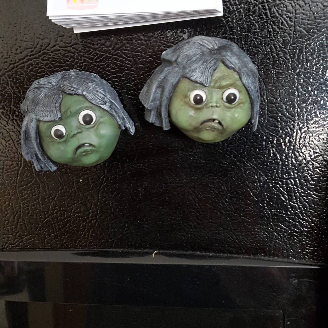Finished up a new goblin fit an order and suck him on the fridge, it totally made me want too add to this set! Moving up the priorities list! labyrinth sculpture art