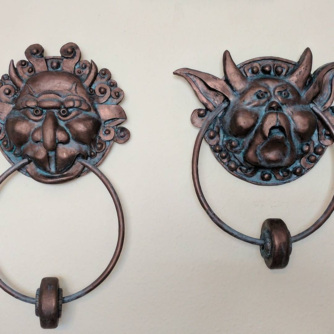 Patina! I’m in love with the look. I’m glad I get commissions that push me out of my comfort zone. sculpture labyrinth doorknockers