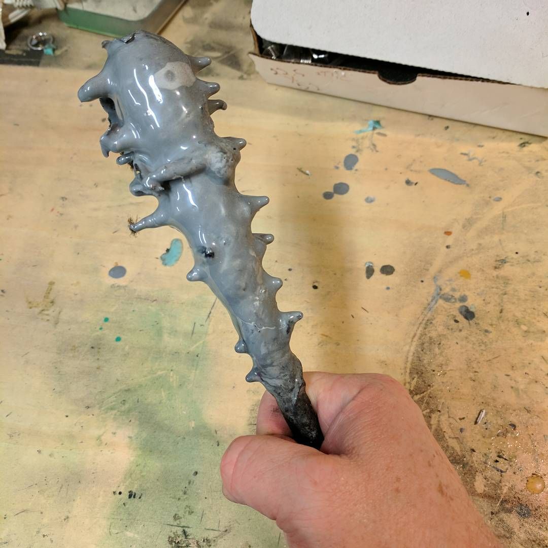 Hey look I found the Maul of resin stirring +3, a rare weapon indeed. Almost as rare, we started our Simi annual, post dragoncon workshop clean up. Mmm fun times!