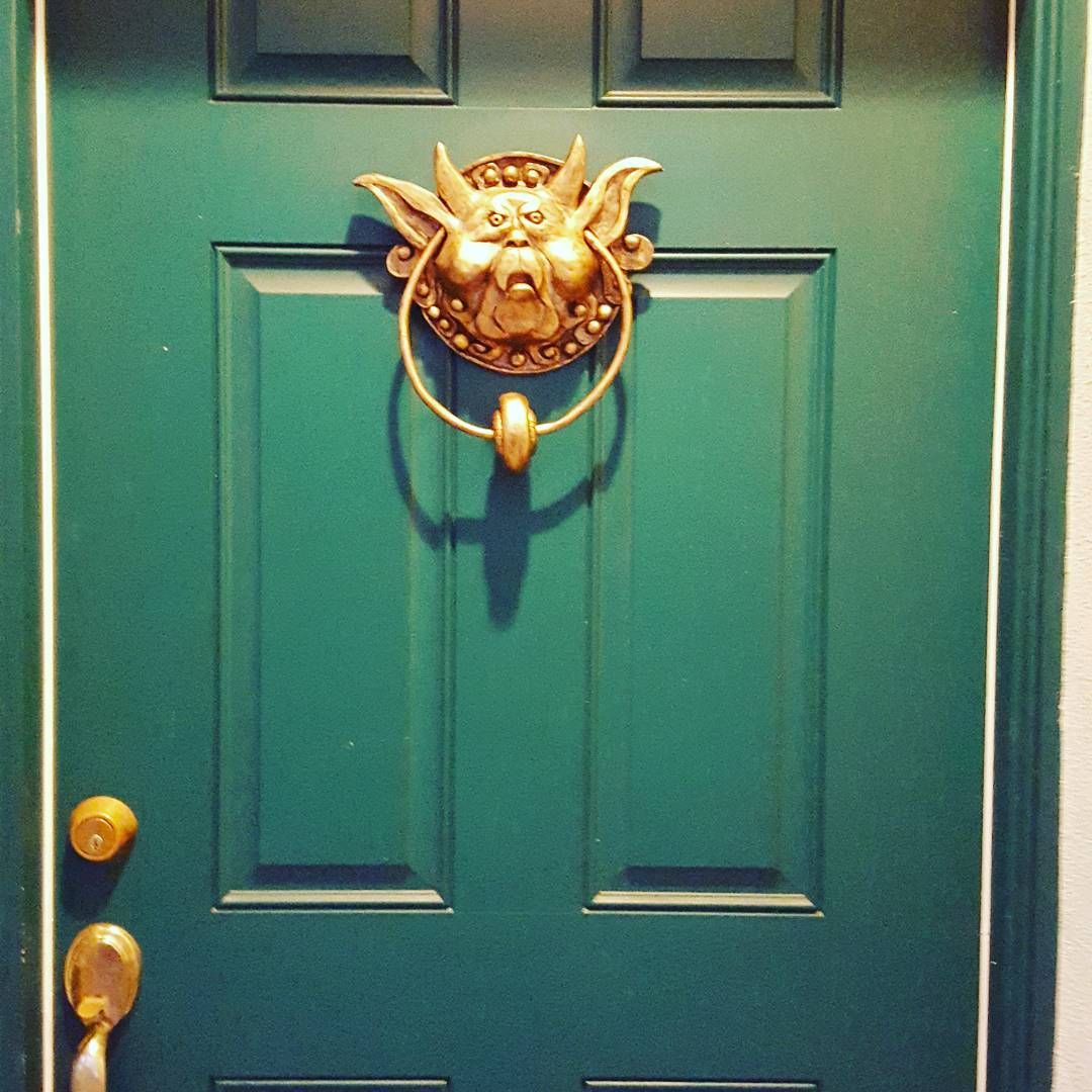 Door Knocker from the movie The laybrinth on my door for Halloween! Just got the knocker ring done before trick or treating! Close one!