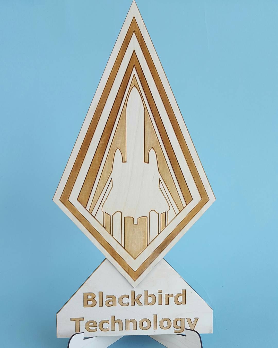 Here’s something different, a team sign I made for a software development group. Turned out pretty nice :) lasercutter lasercut blackbird
