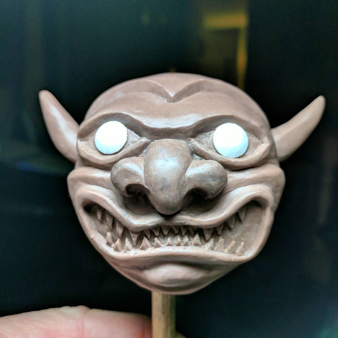 New sculpt coming together! This is an item right out of my some what misguided youth. Any guesses what it’s from? The head is nearly ready to mold and cast, then I need to do the body. And I’m trying to meet a deadline on this one, it’s going to be tight. wip sculpture