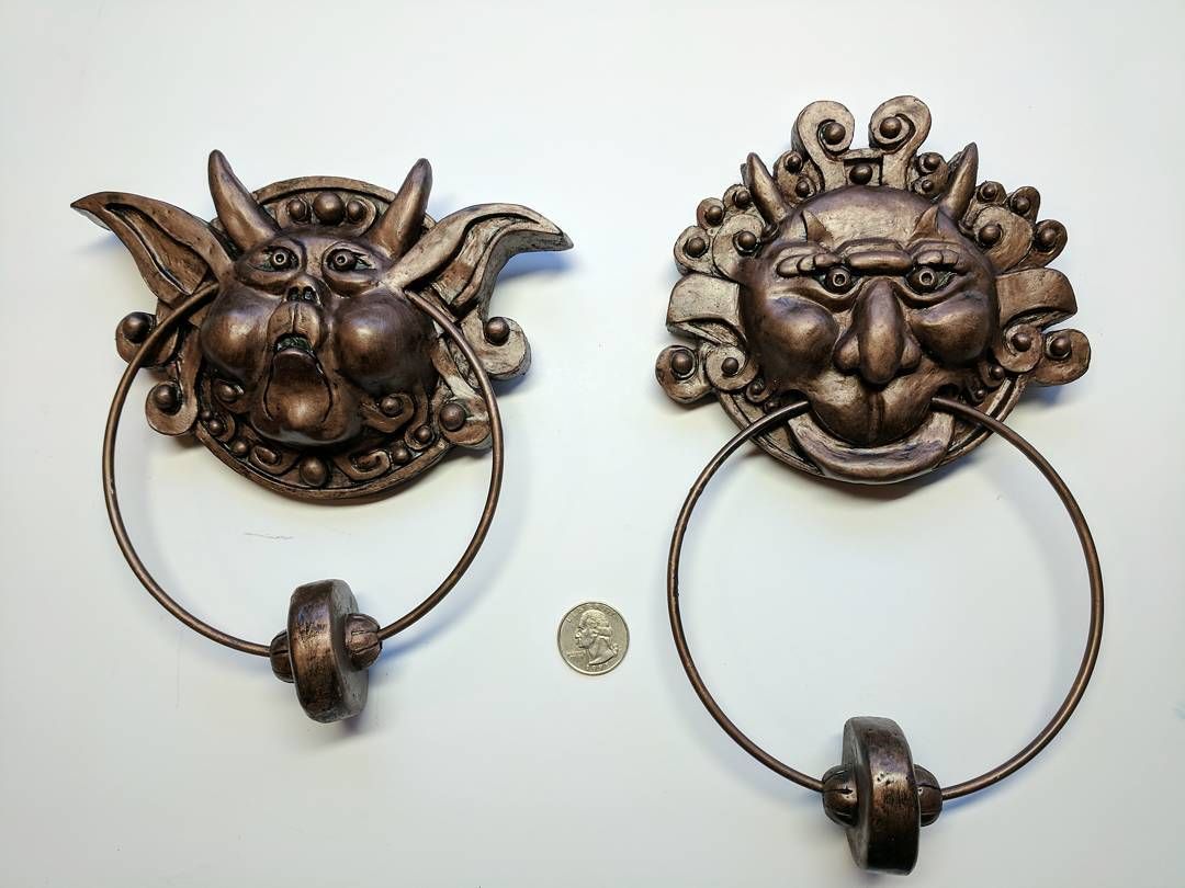 Mini knockers are done and in the Etsy shop! They turned out pretty cute if I do say so myself. If you’d like to pick up a set, a single or even the big ones they are in my shop http://MeadowhawkProps.etsy.comlabyrinth doorknockers sculpture etsy