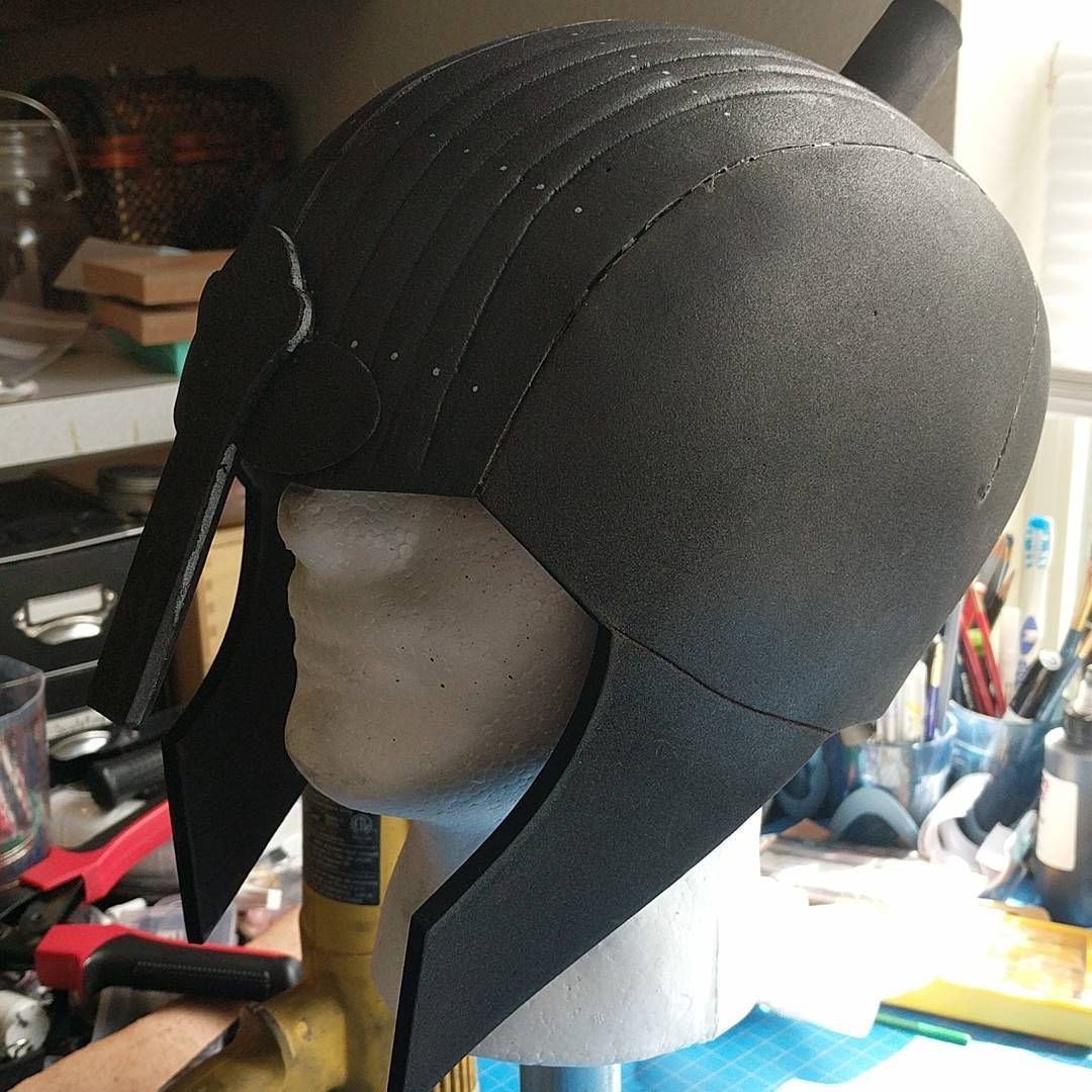 Yesterday’s progress in the Helm I’m making for dragoncon2017 it’s for my Blackwall cosplay from dragonageinquisition and the only piece I didn’t finish last year. It will feel good to actually finish a cosplay as it was envisioned. haha! **_Blackwall_HelmProgress