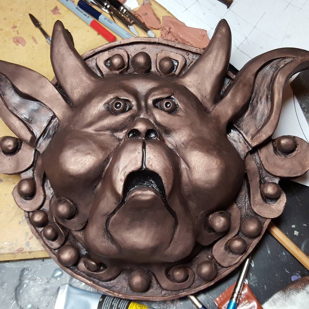 Finished a new copper paint job for the door knockers the other day. Kinda like this look!labyrinth wip