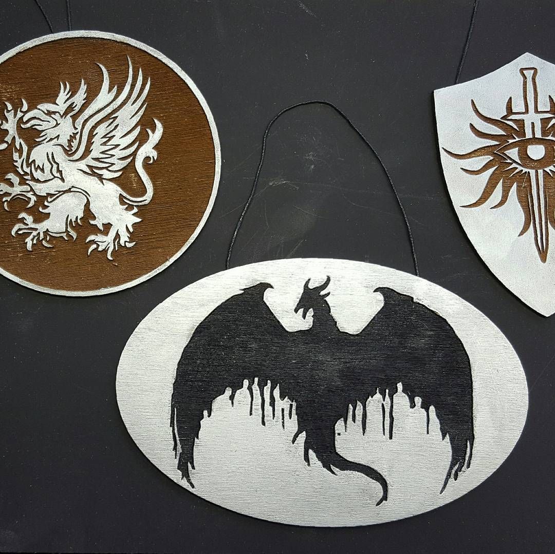 I made some nifty dragonageinquisition orniments/magnets and added them to my store! Ive decided that my xmas tree really needs more geek, so if yours does too check it out! Http://etsy.me/2dANWCh lasercut