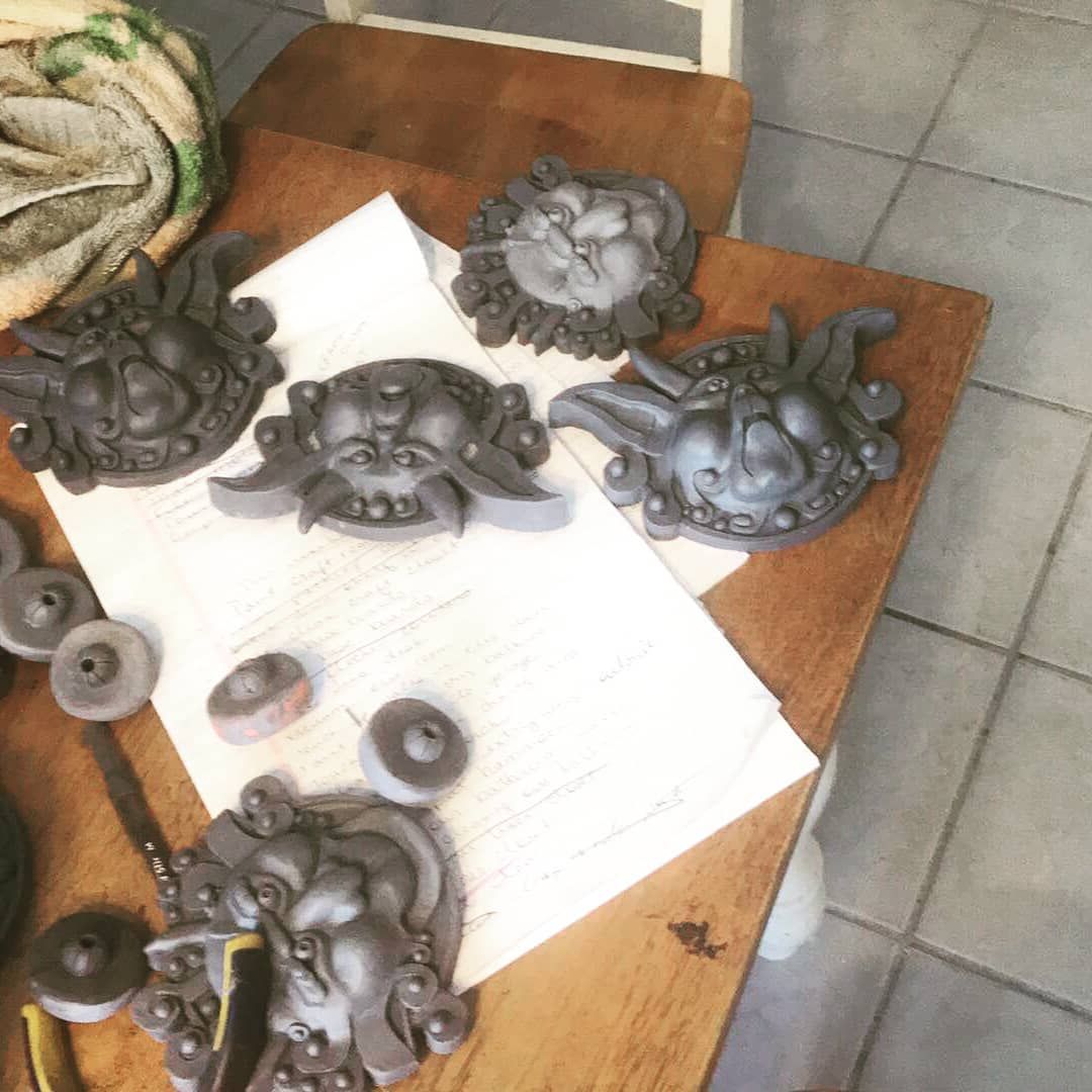wip it’s knocker making day! Filling orders 😁 if your wondering, the archery glove is finished and haven’t had a moment to take a picture, who would have guessed that would be the hard part this week? labyrinth knockers