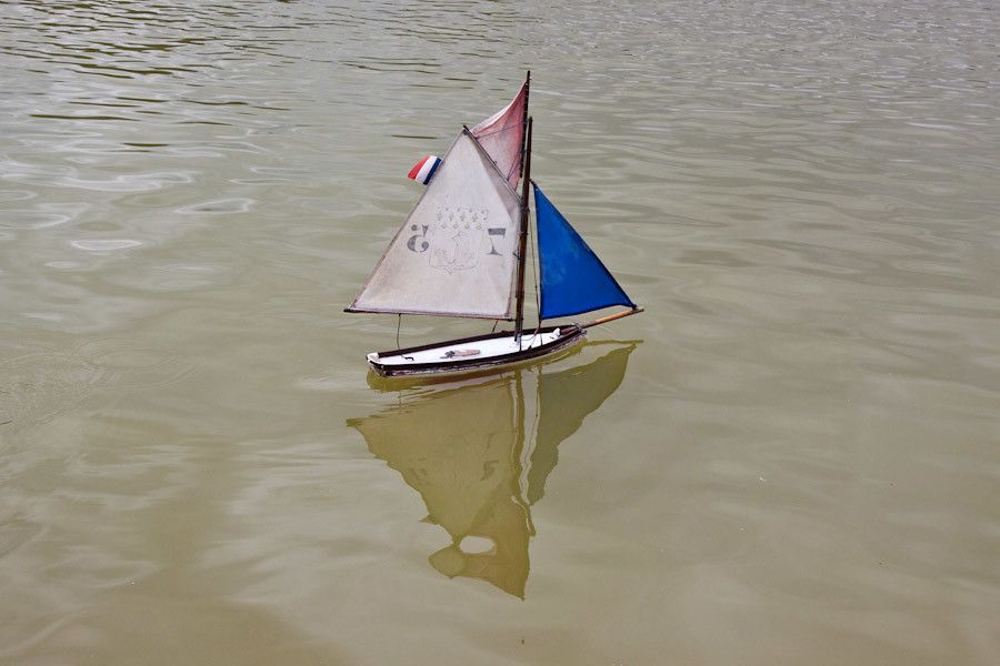 A model sailboat
