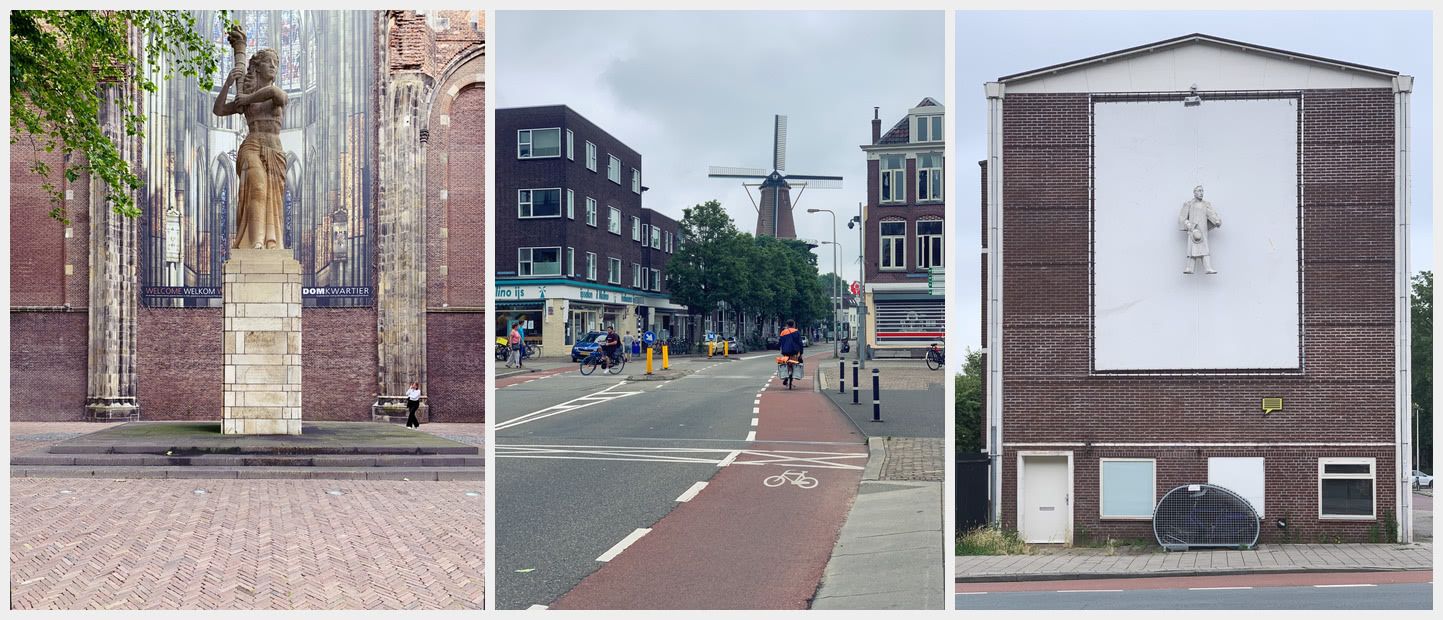 Utrecht sculptures and a windmill