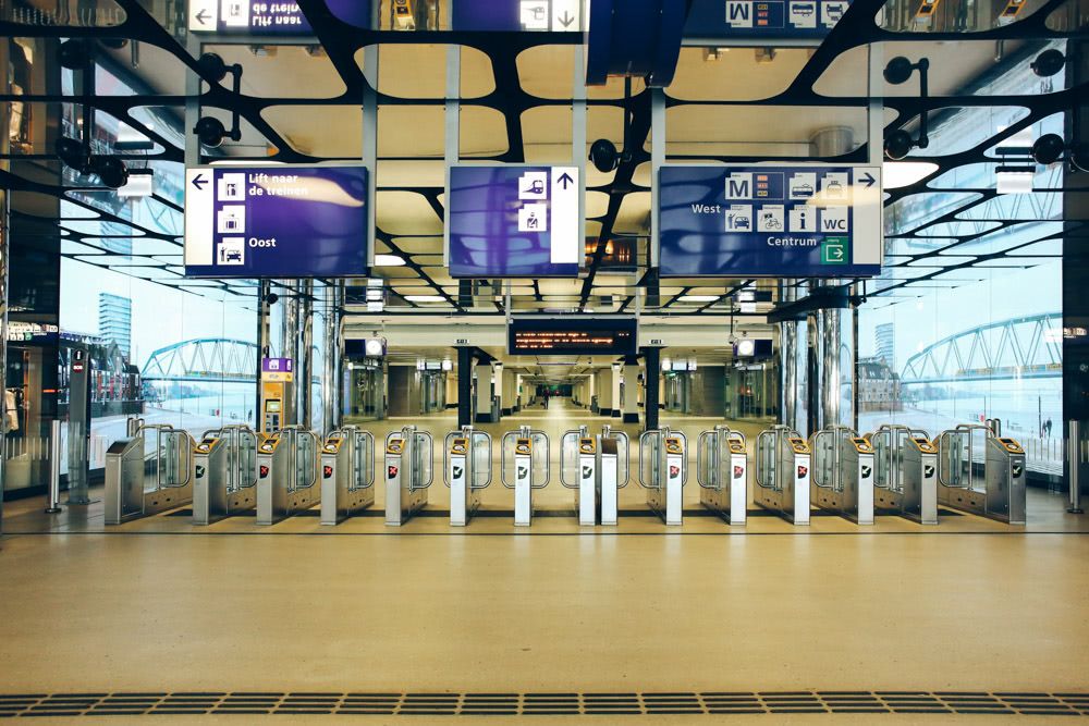 Empty turnstiles