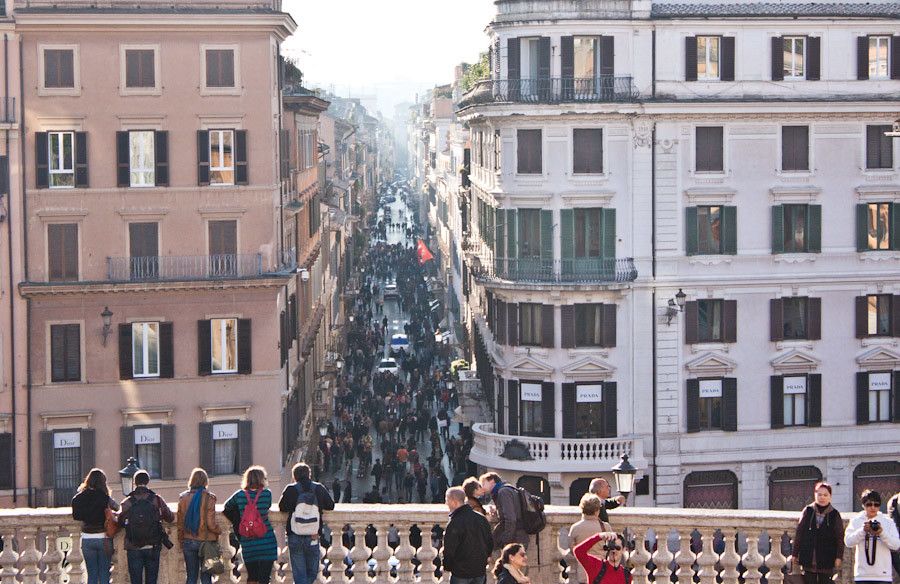 A view from the Spanish Steps