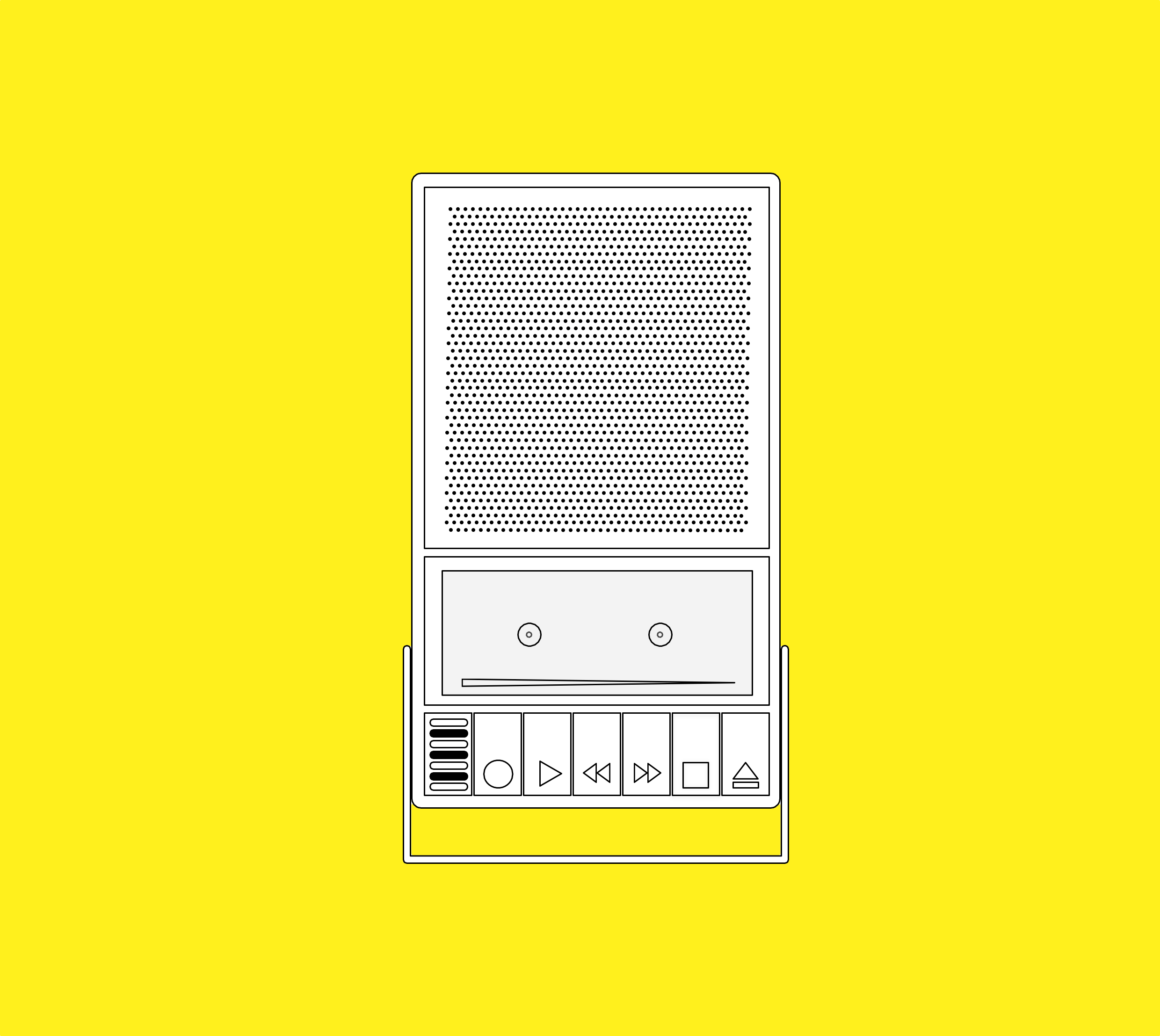 Illustration: the old cassette player