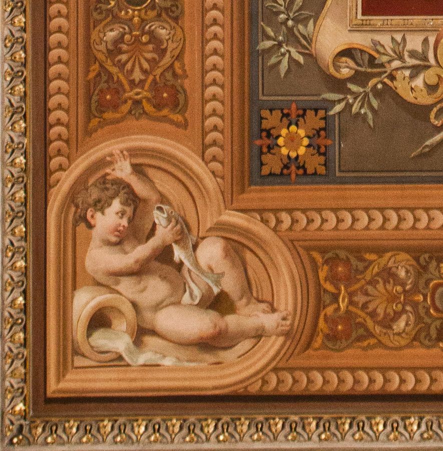 Detail from a painting on the ceiling