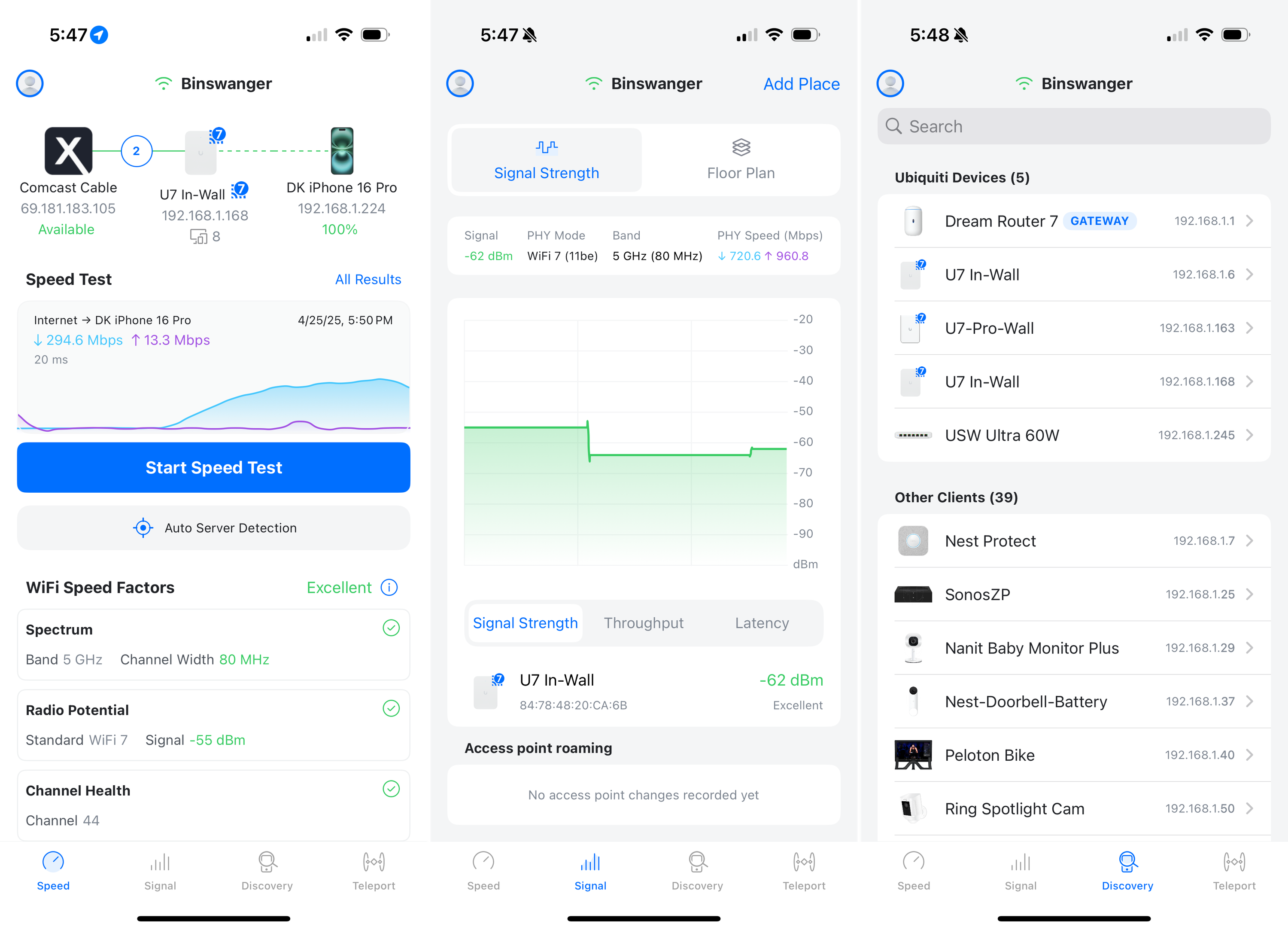 WiFiman iOS app screenshots