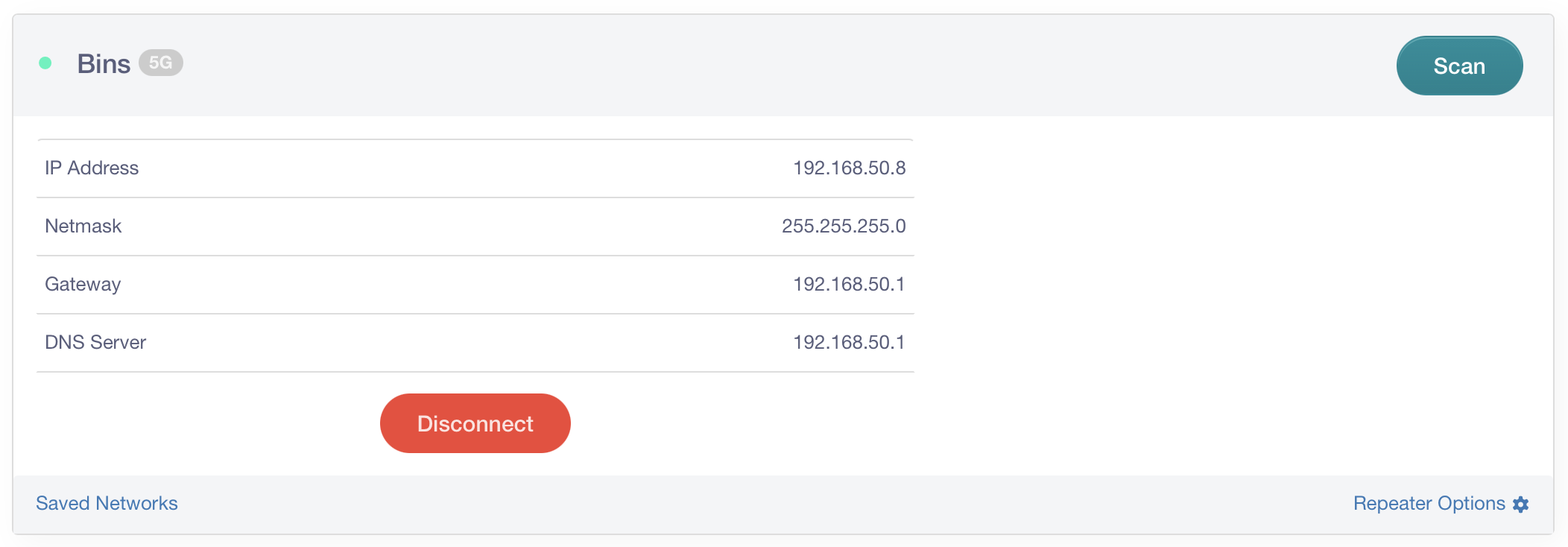 GL.iNet admin portal select wifi network