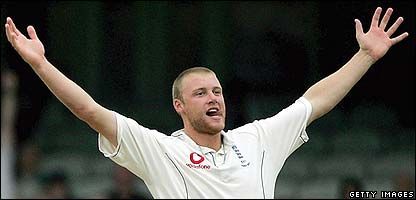 Flintoff Celebrates