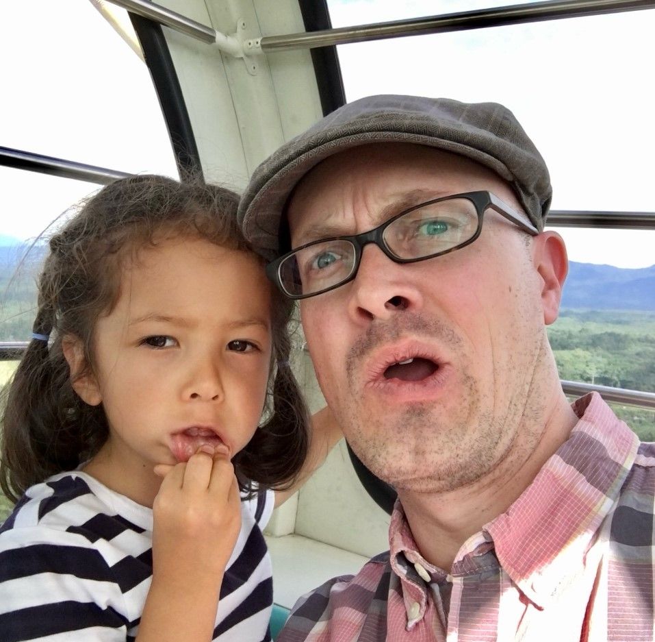 Me and the bug on a ferris wheel in Karuizawa, Japan in 2016.