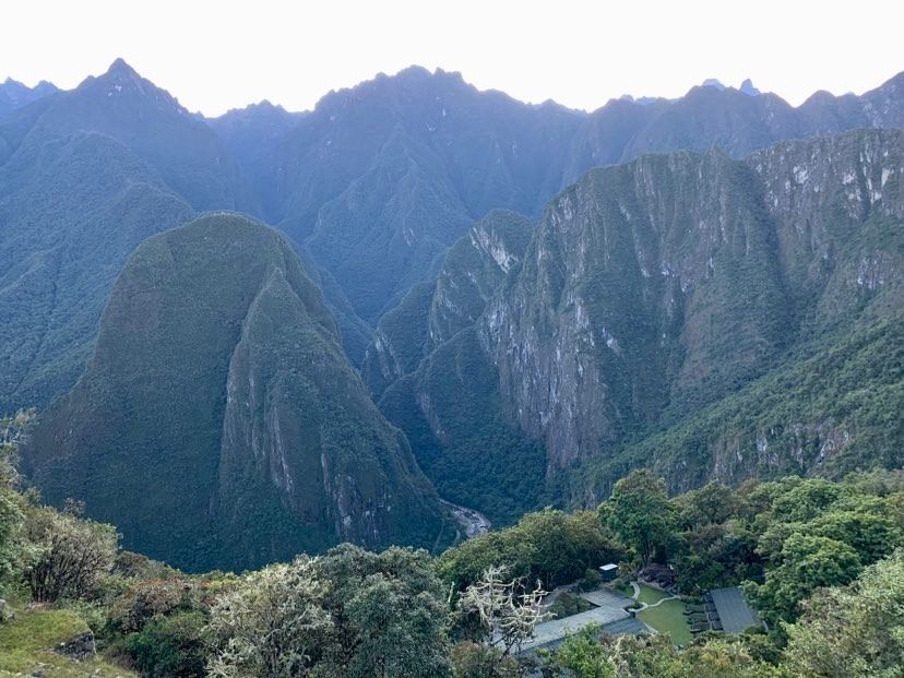 The sun rising at Machu Picchu