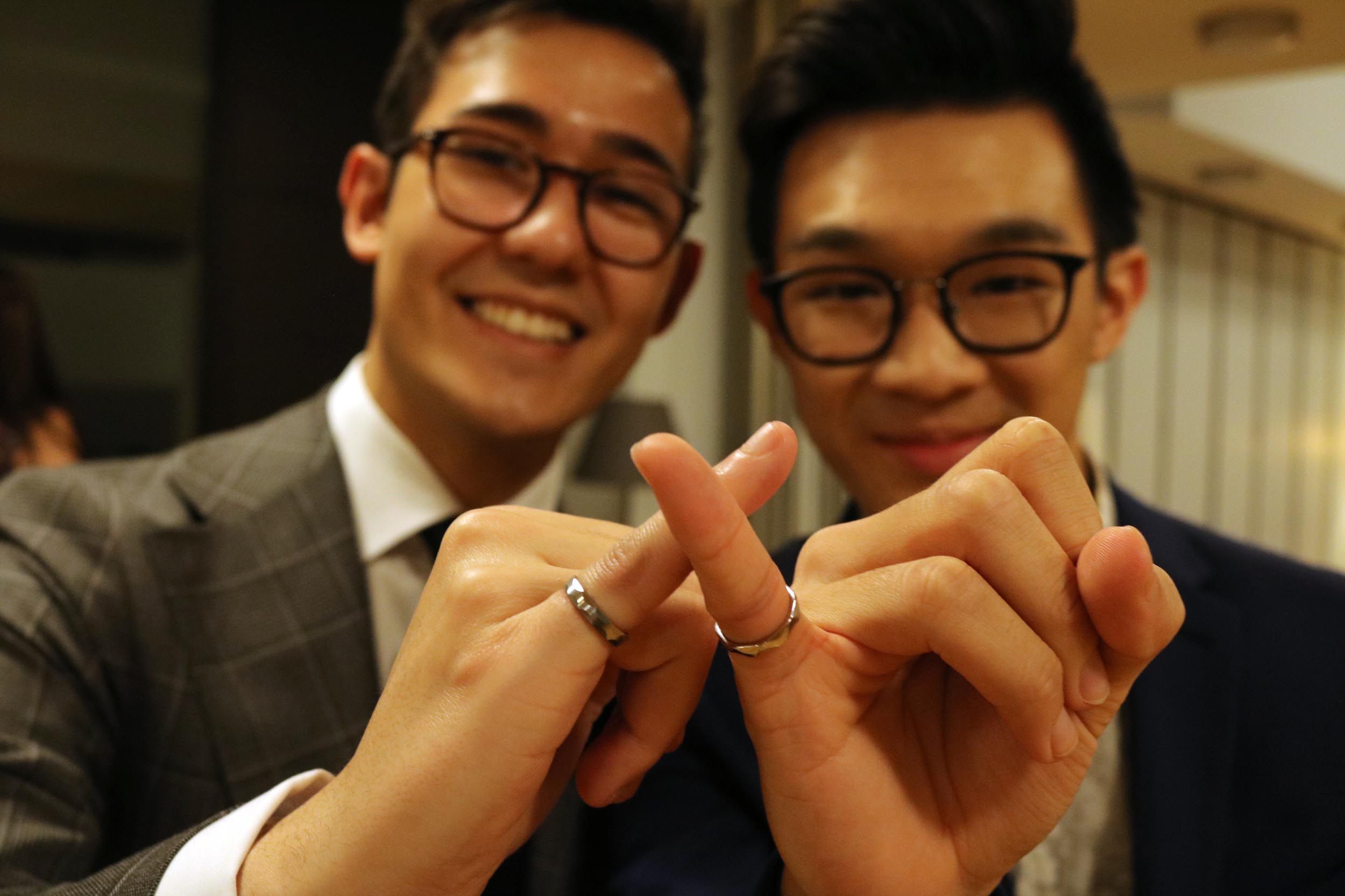 Canadian Engineering students wearing the iron ring