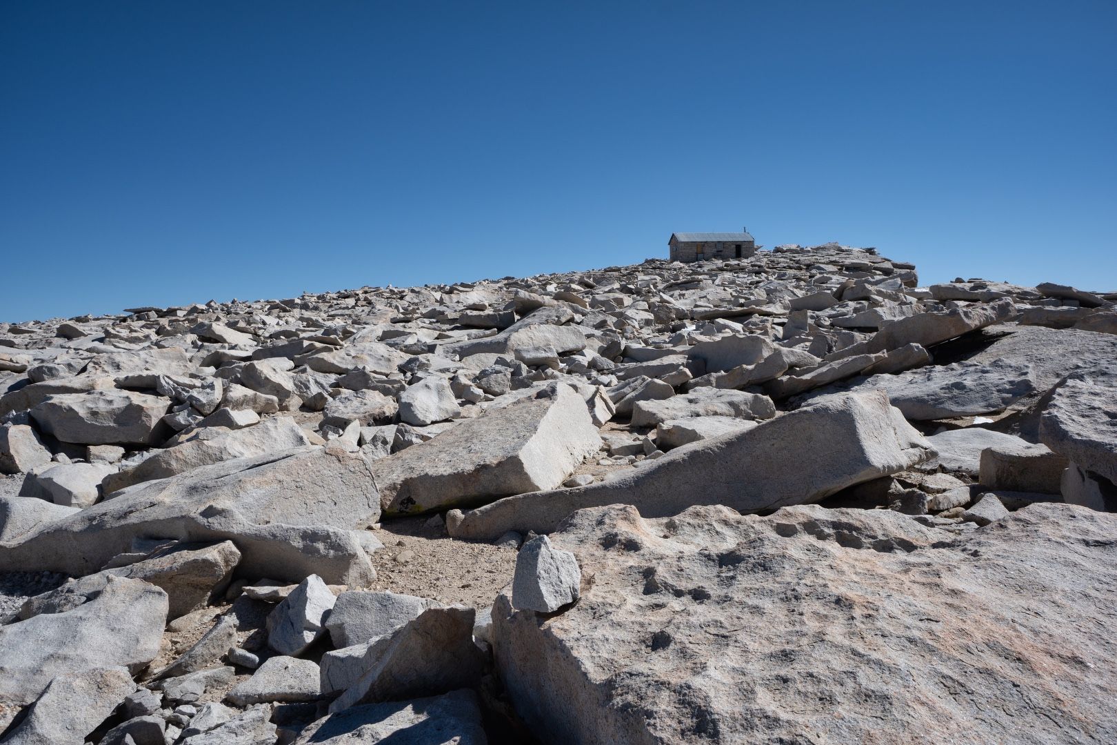 Summit shelter in view