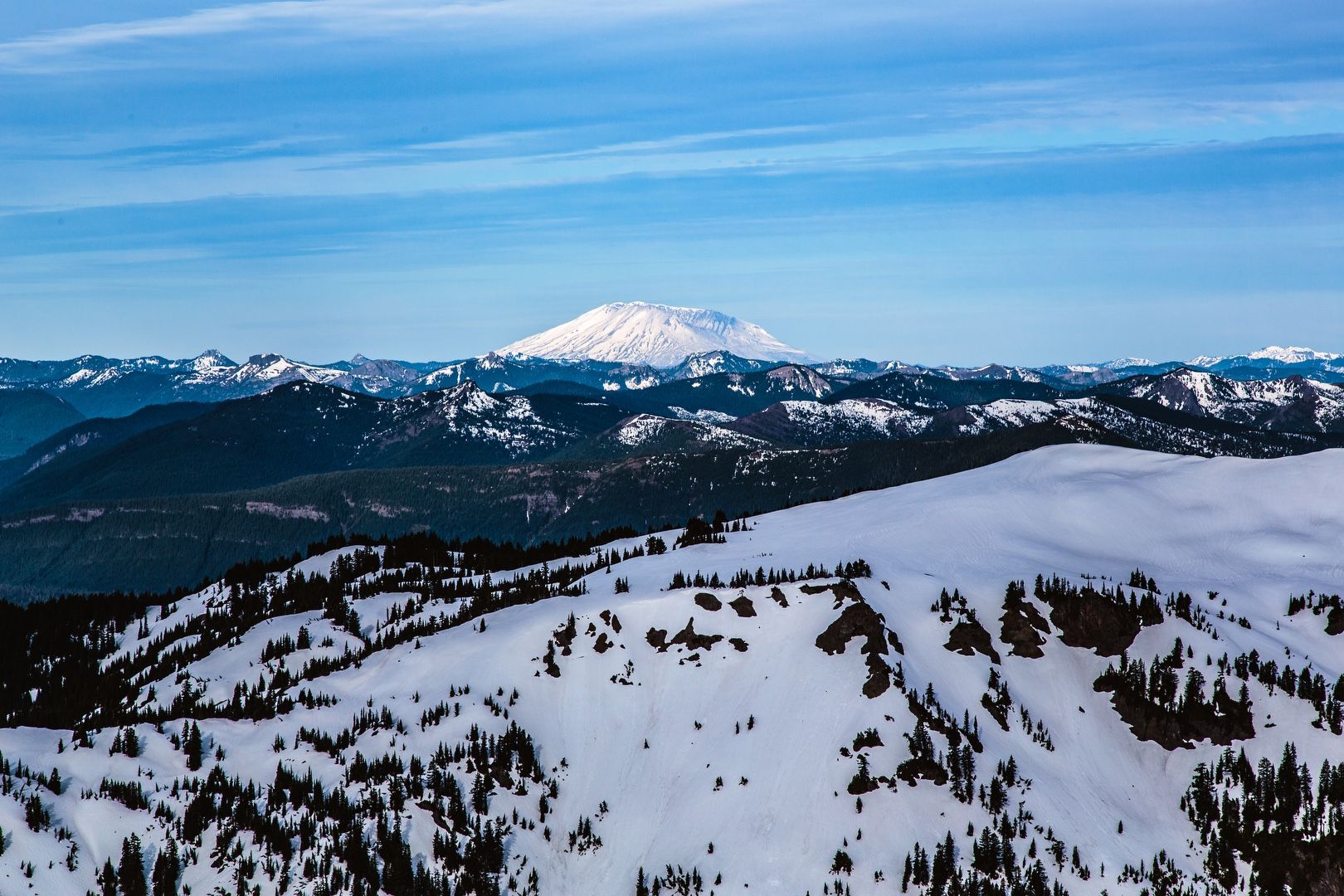 Cratered Mt. St. Helens