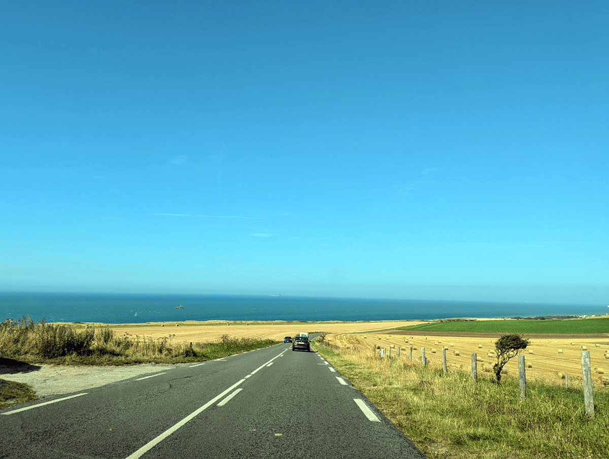 On quitte Audresselles vers le cap Blanc Nez