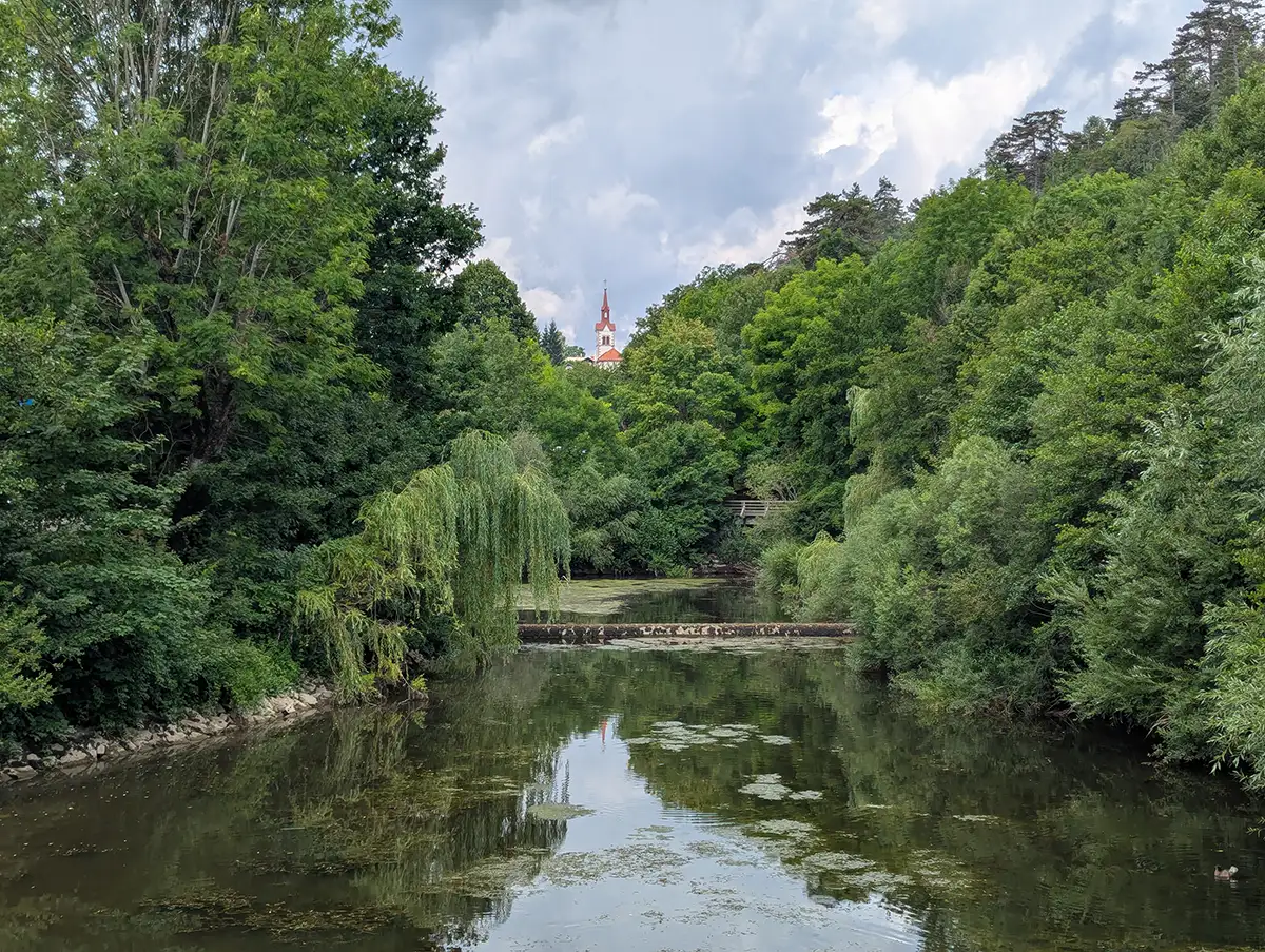Au retour, joli point de vue depuis une passerelle