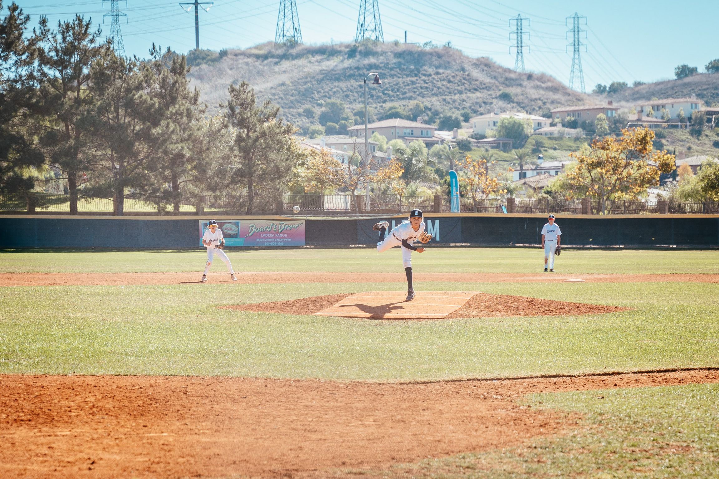 Connor pitching in 13u baseball