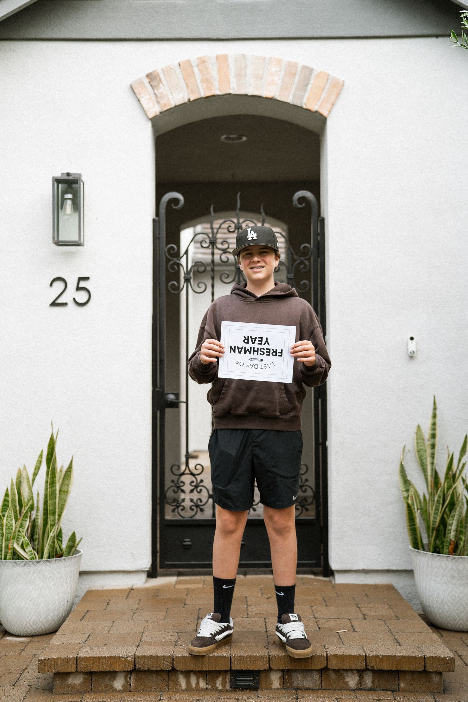 Last day of School for Connor as a Freshman