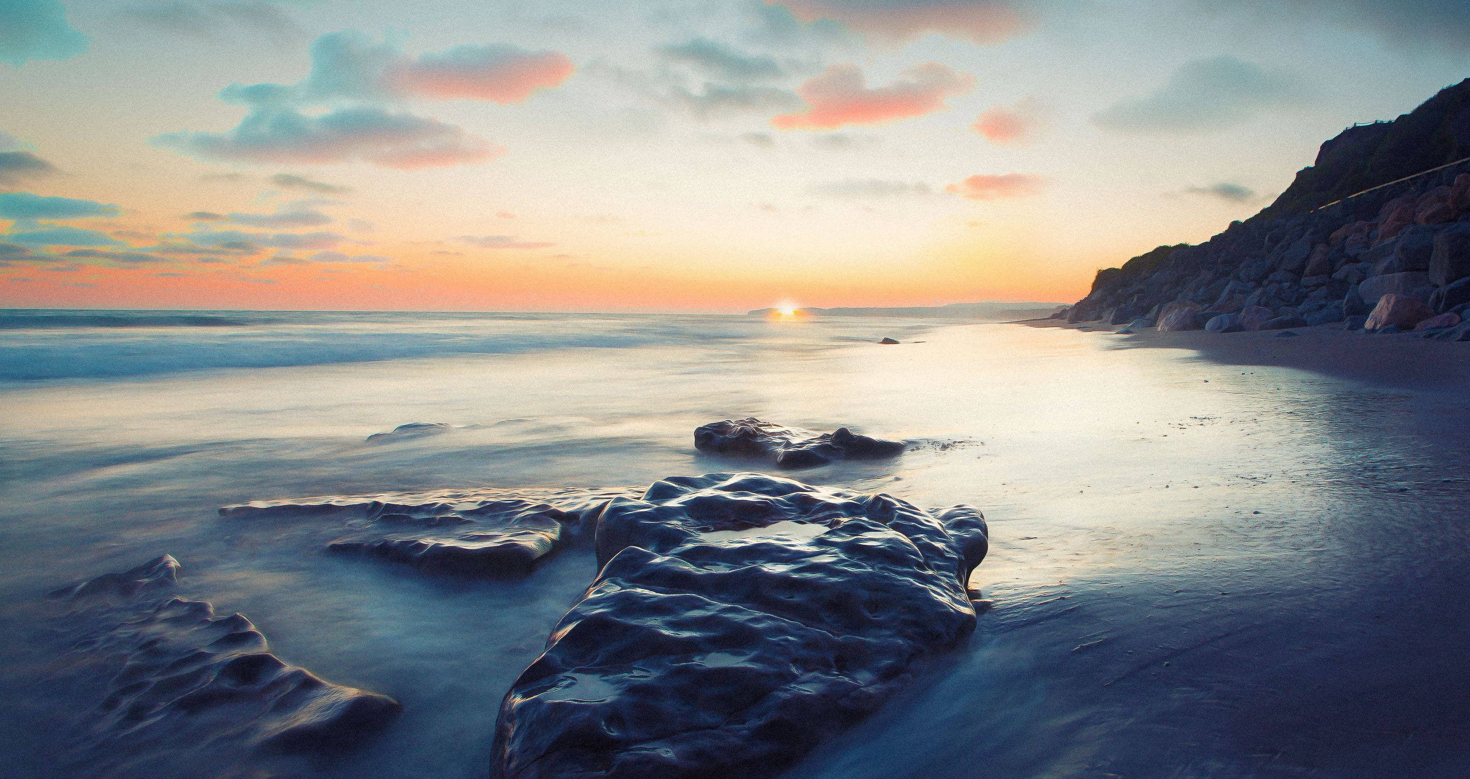 Low tide at a local beach in San Clemente