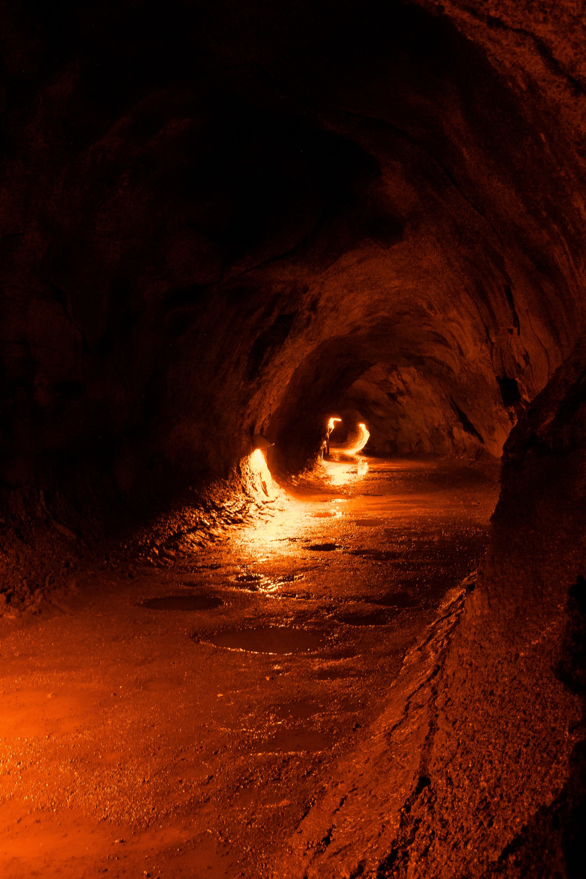 Lava tubes located in Hawaii National Park