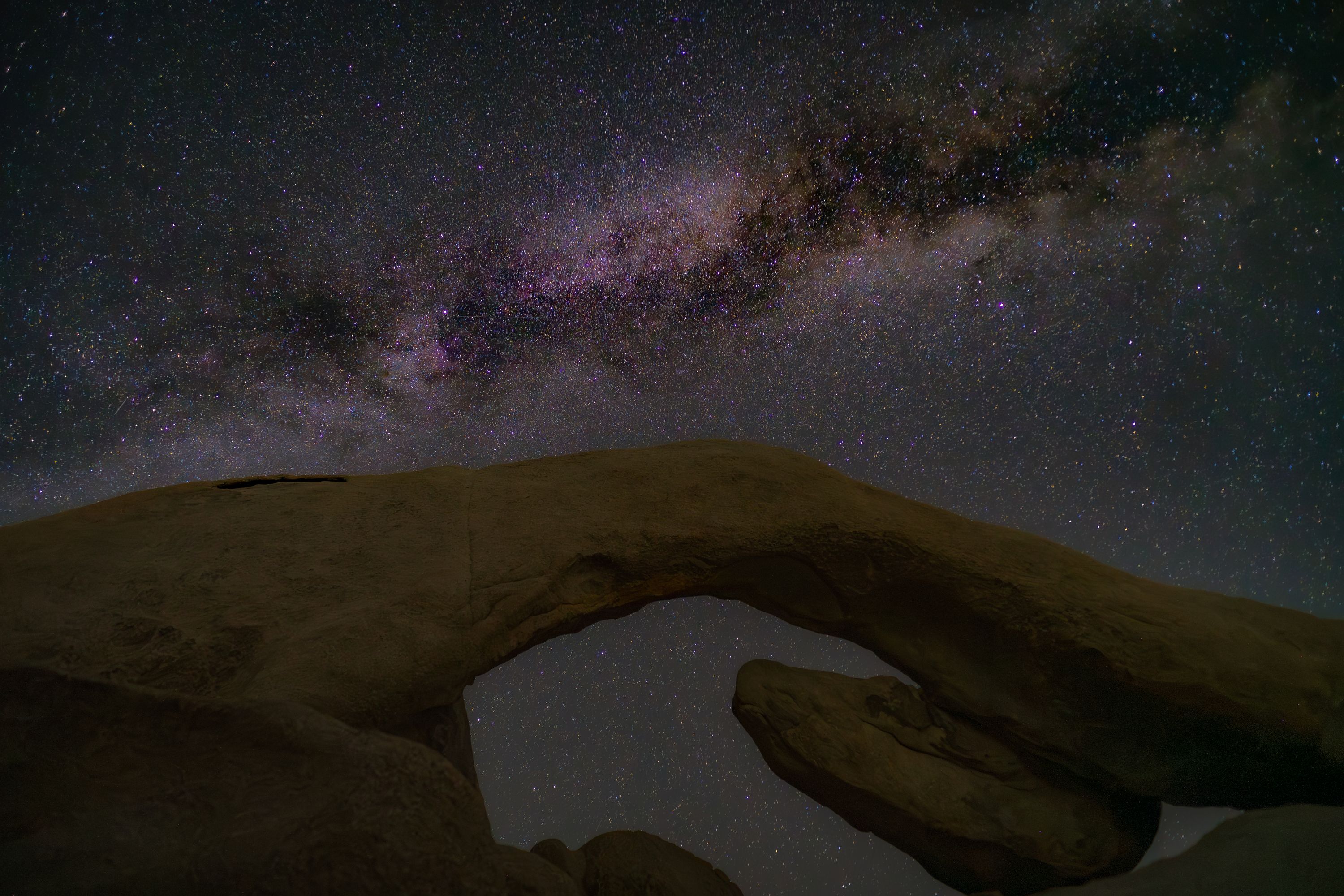 The milky way as seen above arch rock