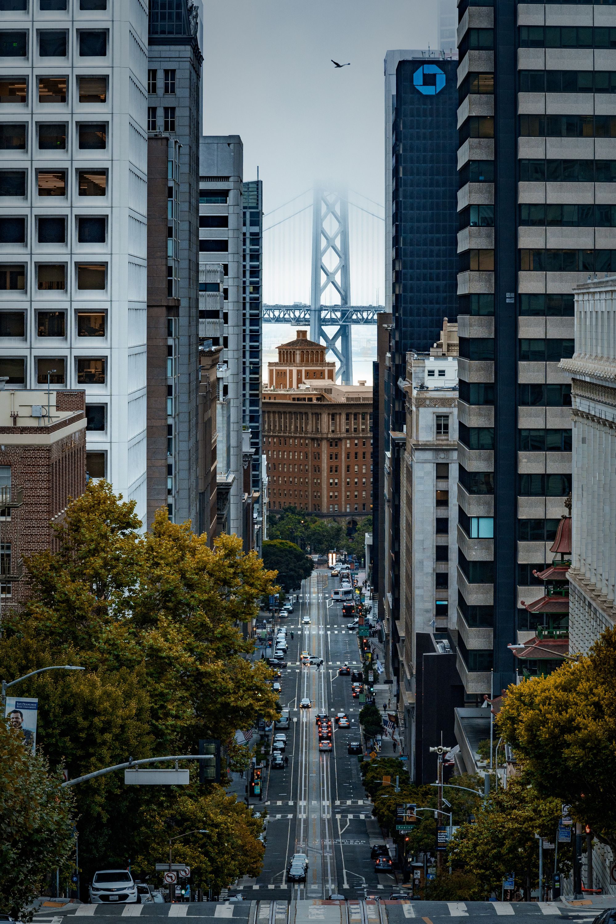 California Street in downtown San Francisco