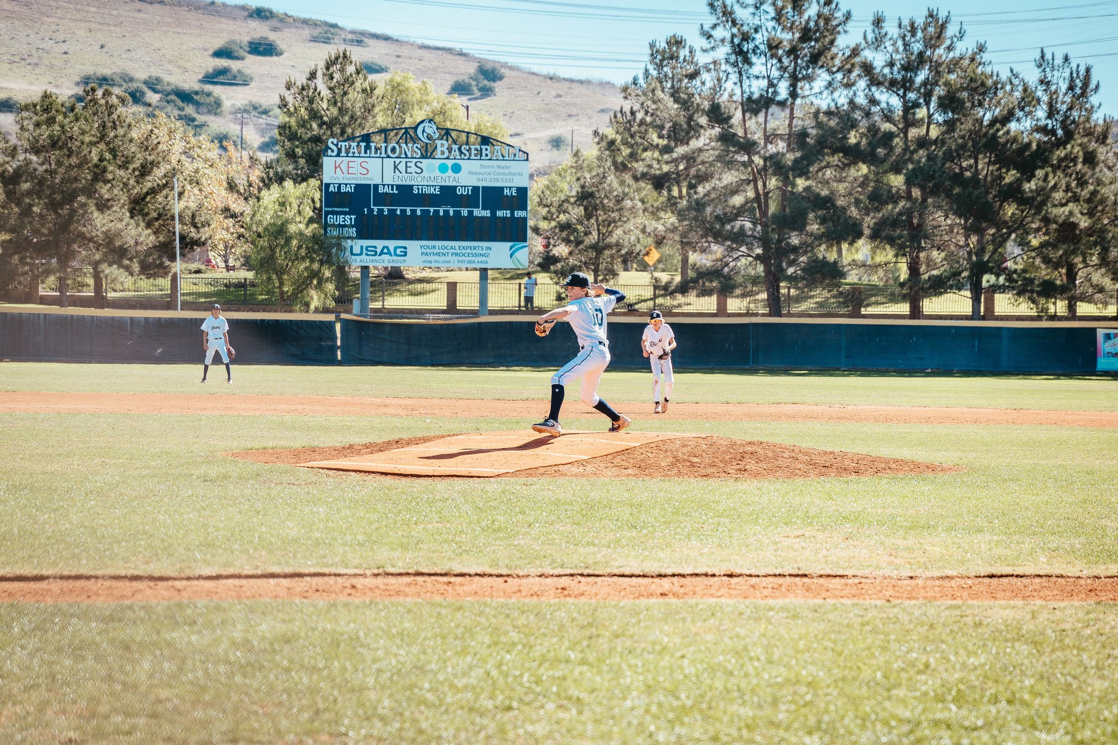 Connor pitching in 13u