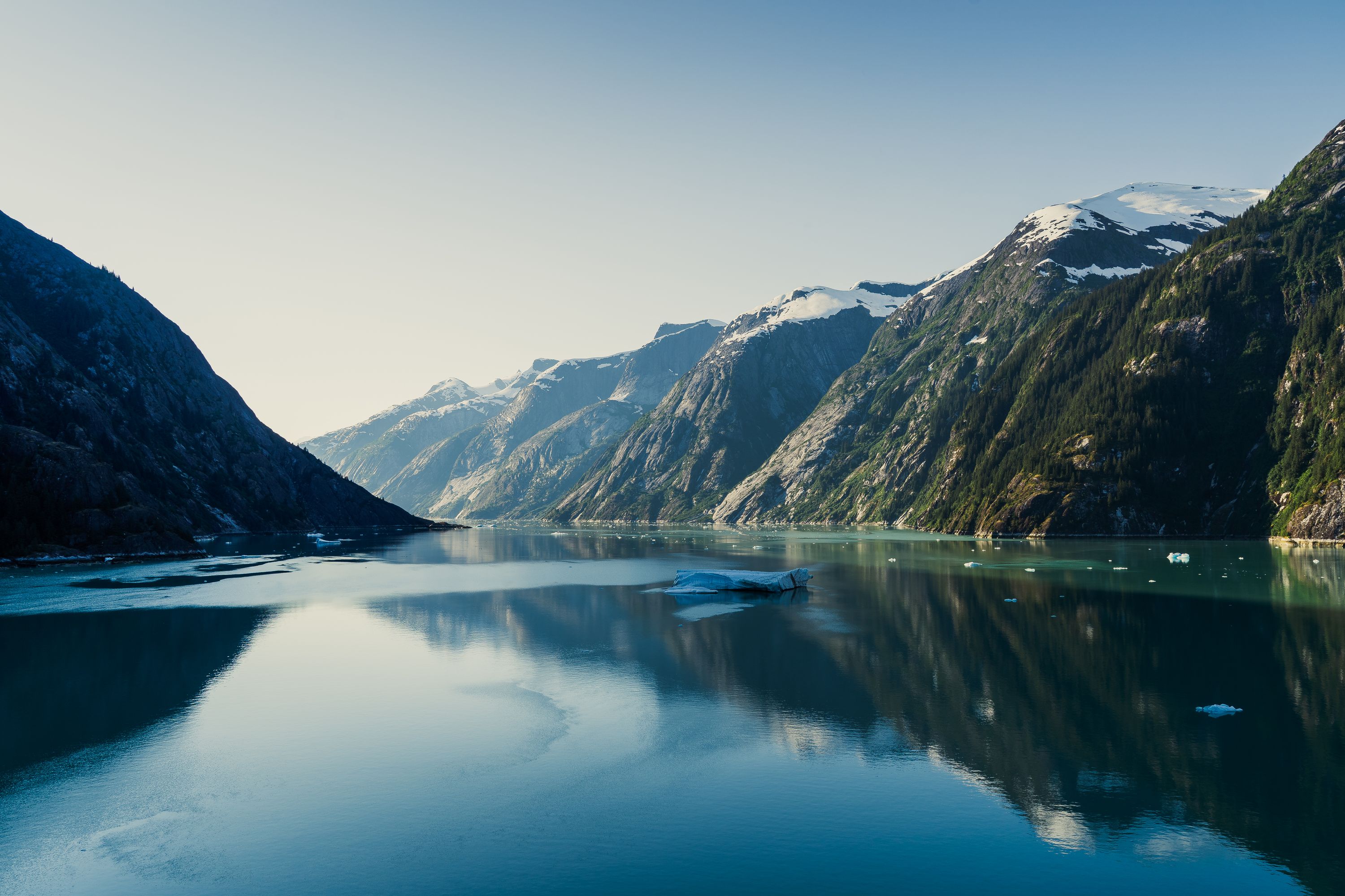 Some early morning haze in Endicott Arm fjord