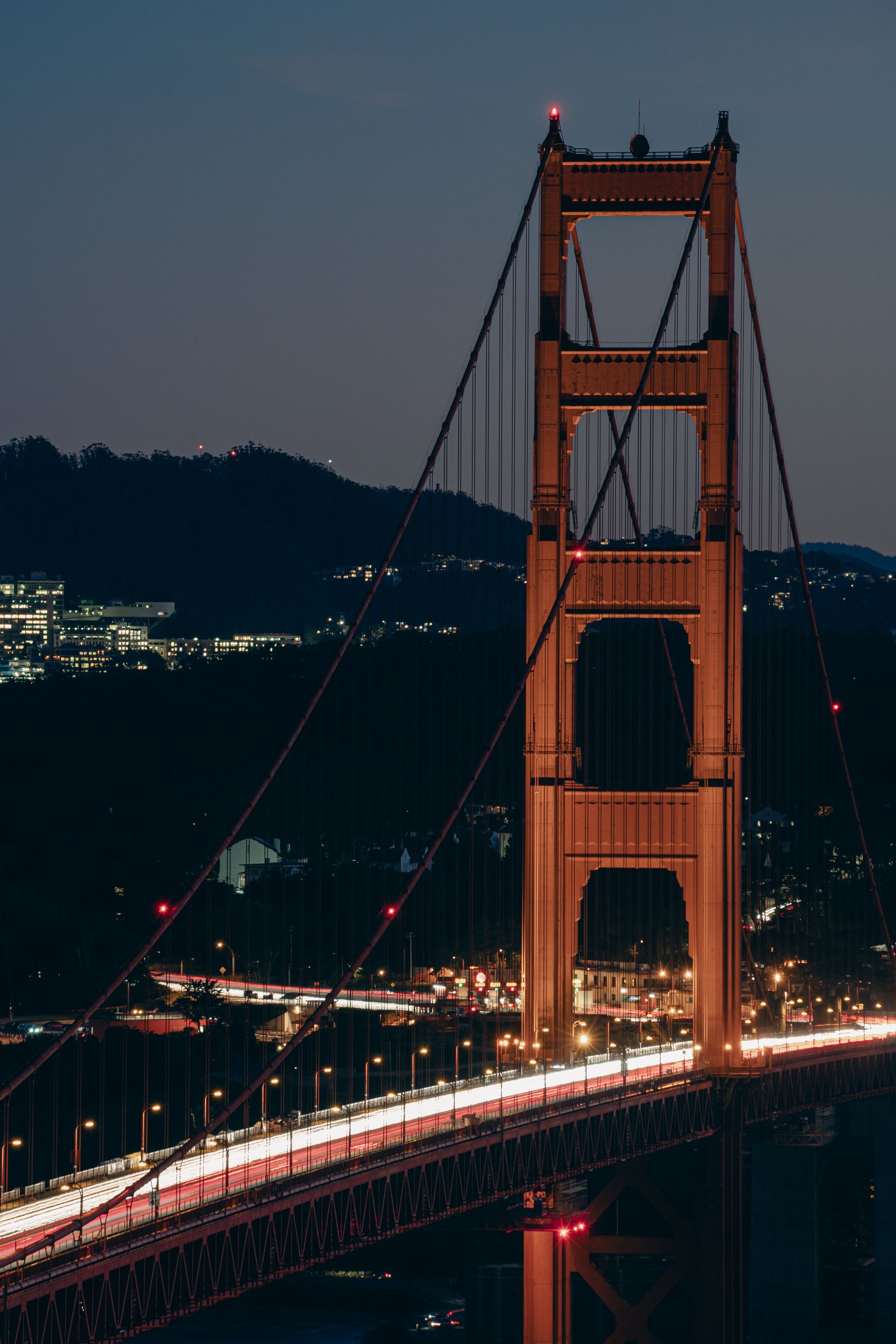 The Golden Gate at night