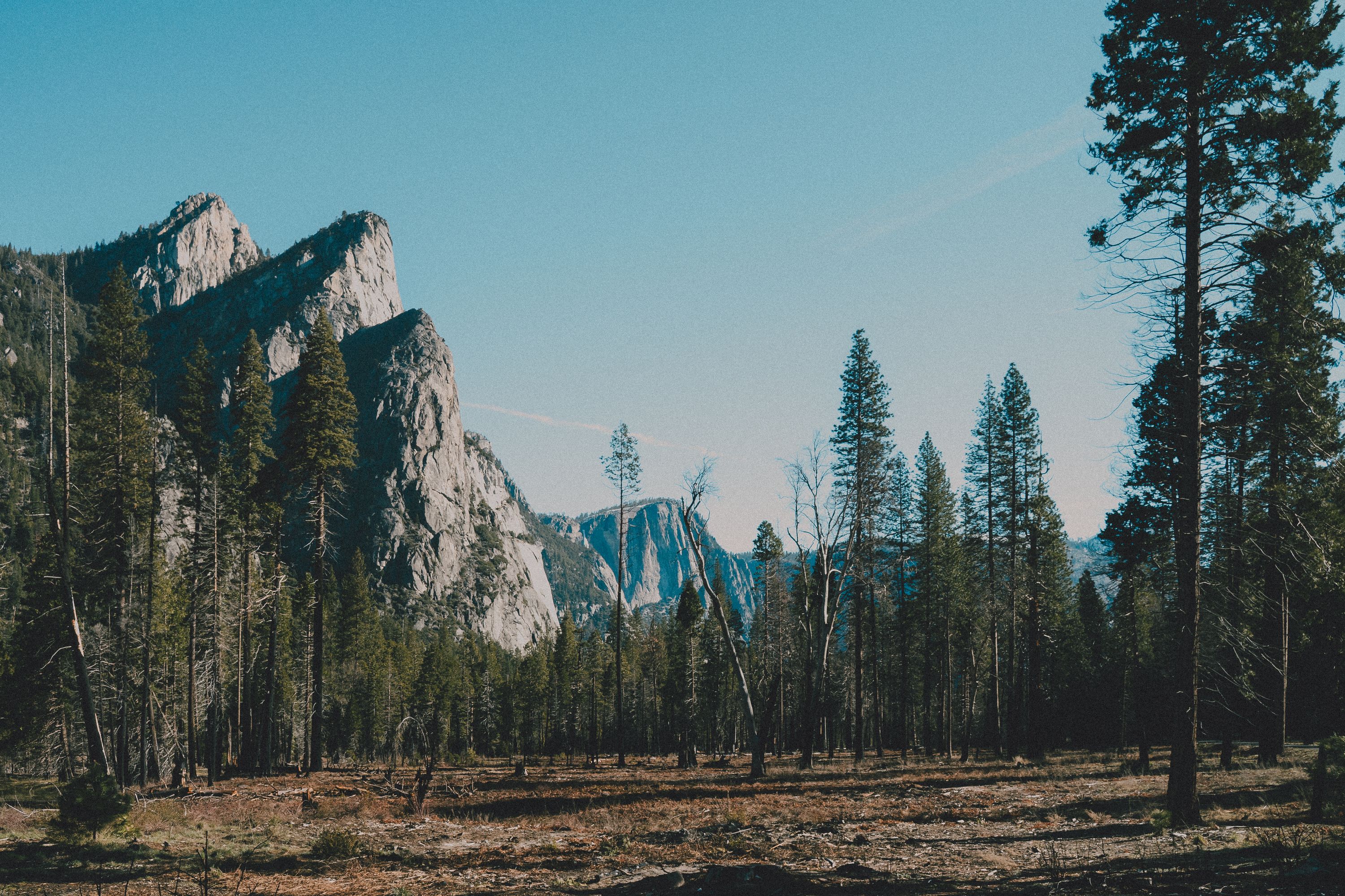 Three Brothers located just east of El Capitan made up of Eagle Peak and Middle and Lower Brothers