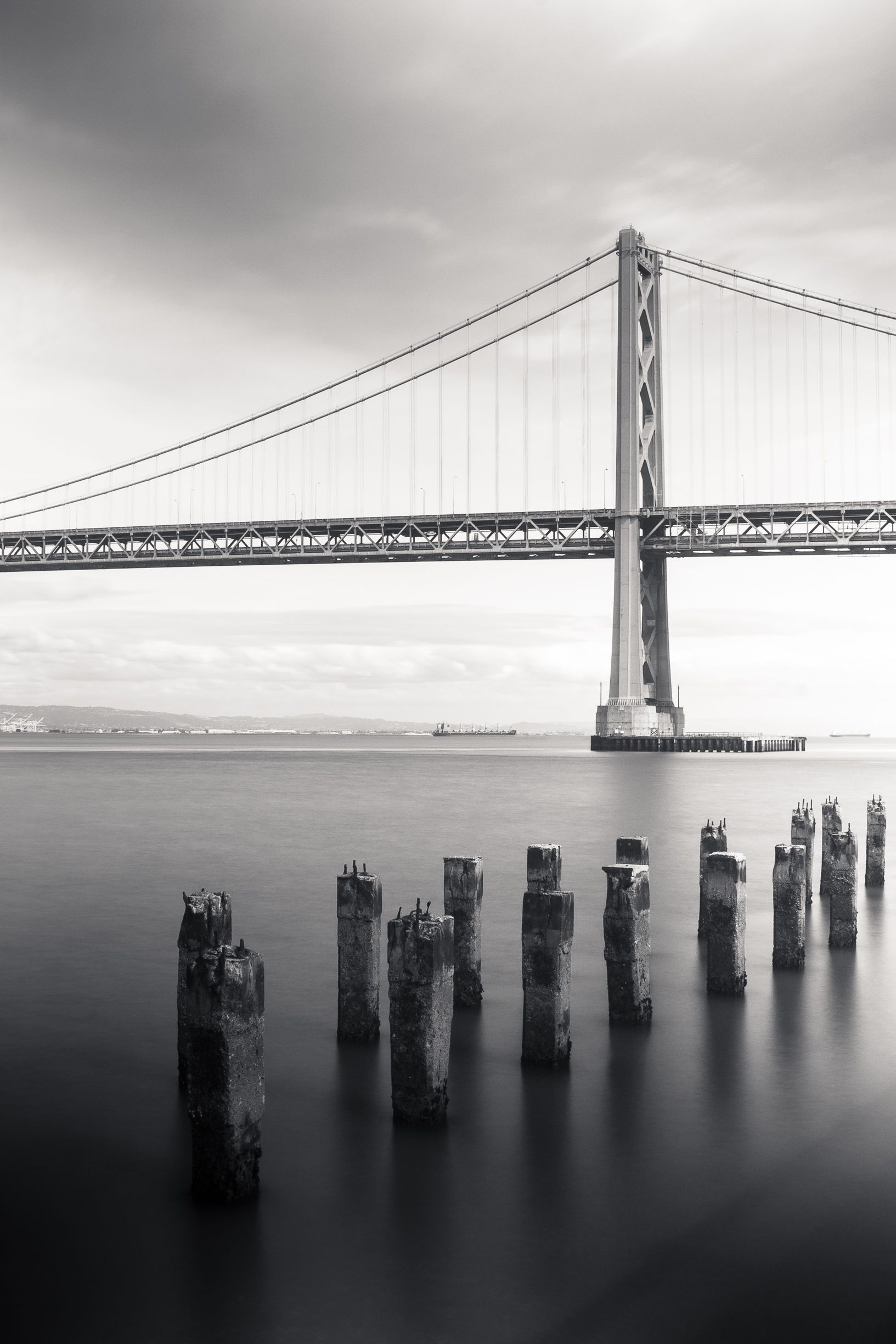 Bay Bridge in Black and White