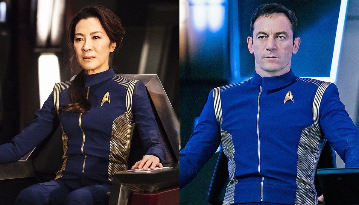 Star Trek Discovery - Michelle Yeoh (Philippa Georgiou) e Jason Isaacs (Gabriel Lorca)