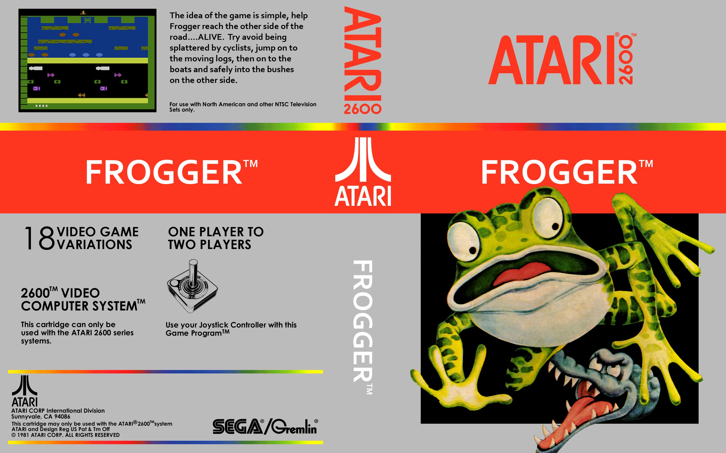 Sega Frogger Atari 2600 1981 Cover Case