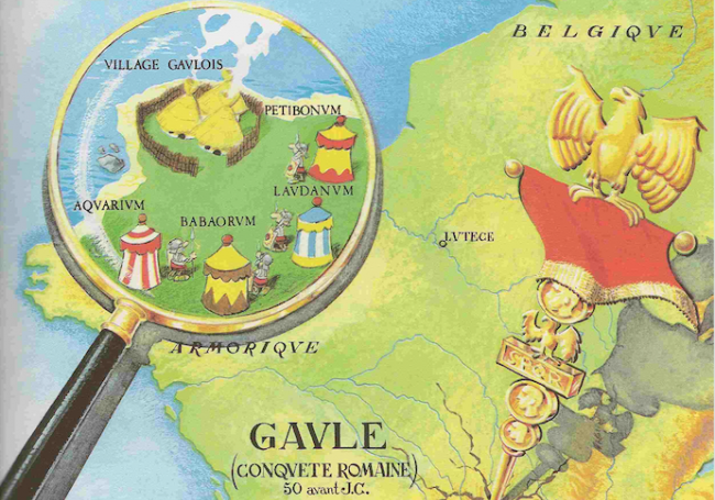 Il villaggio di Astérix (cartina)