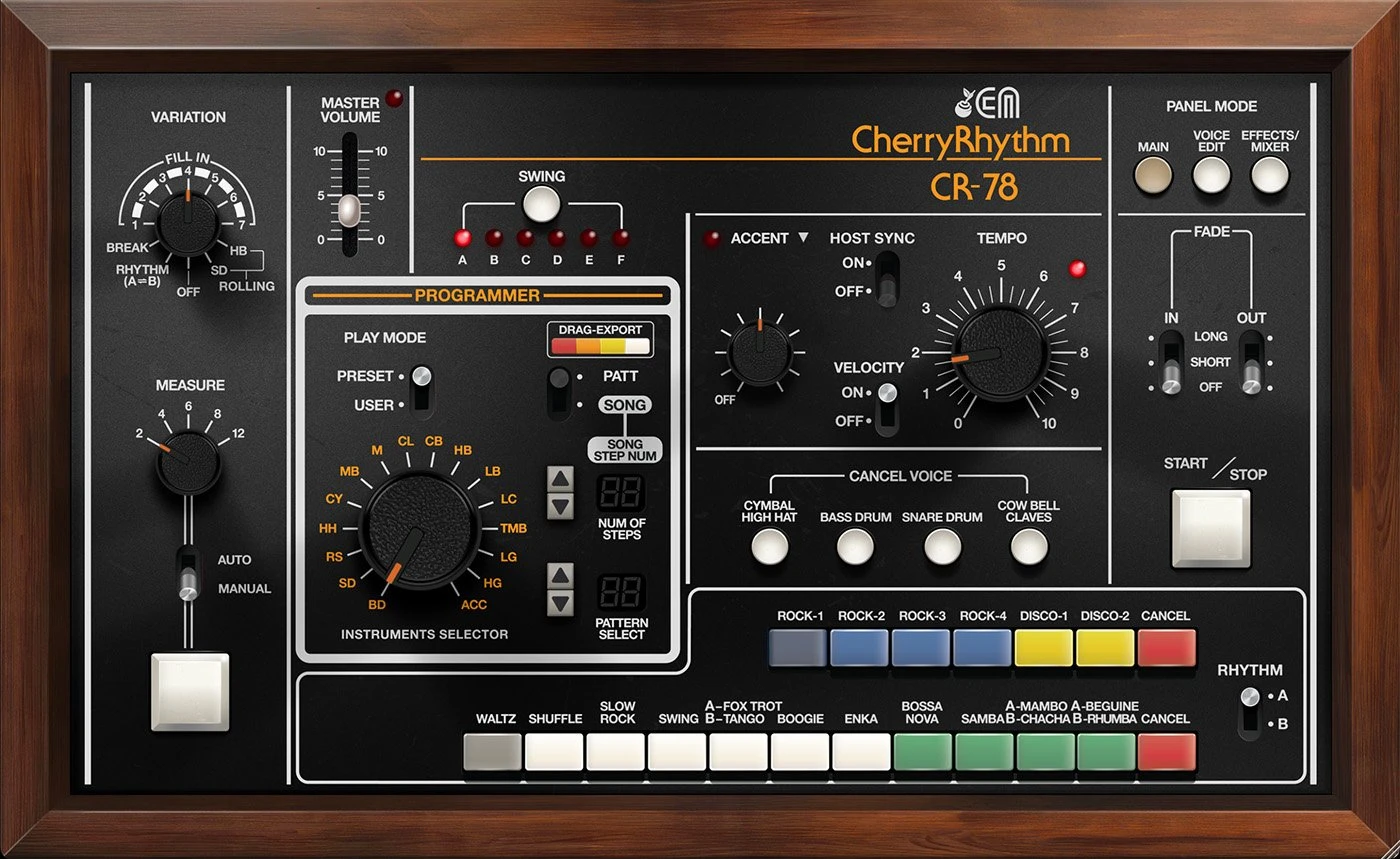 Cherry Audio CR-78 drum machine user interface