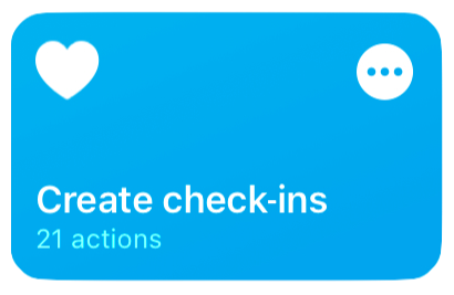 The Create check-ins button