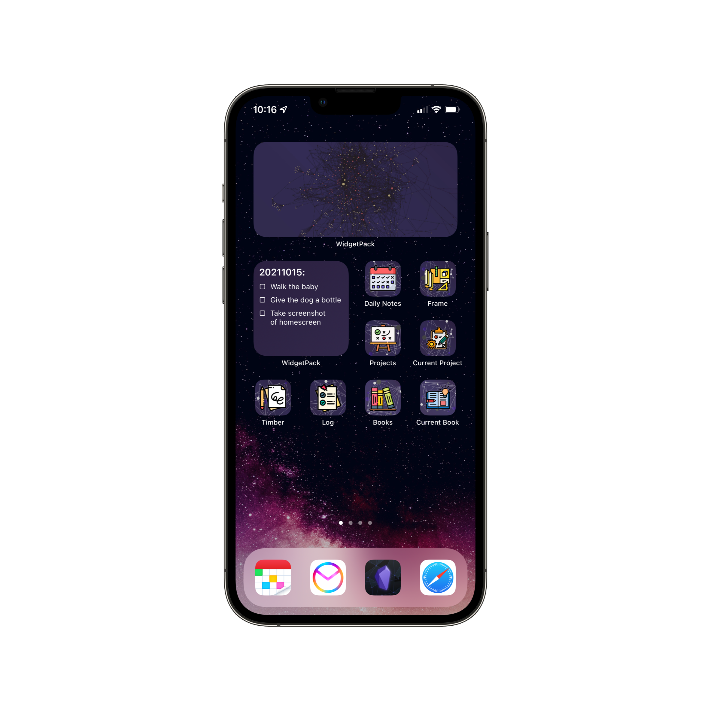 A screenshot of the homescreen.