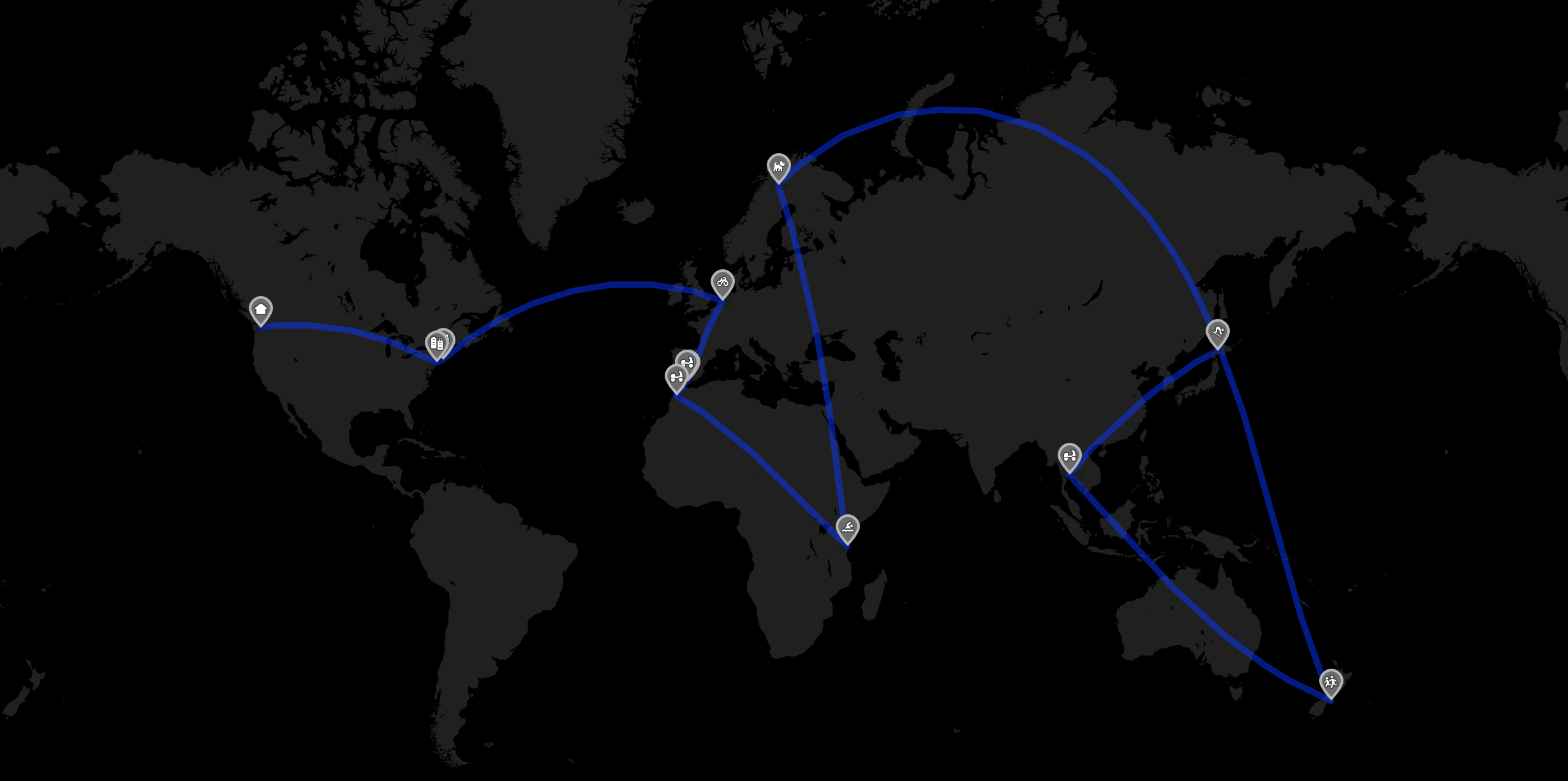 Map of my travel route